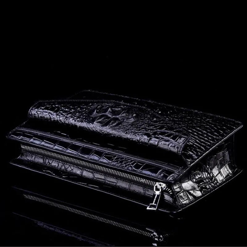 2024 New Product Trendy Fashion Clutch Real Cowhide Wallet High-Quality Crocodile Pattern Famous brand multi-function wallet  Amaijoin