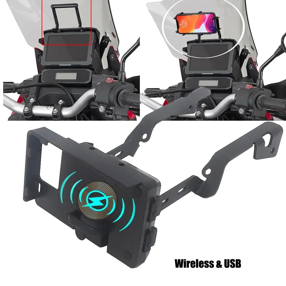 Phone GPS Navigaton Bracket Wireless Charging For HONDA CRF1100L CRF 1000L Africa Twin CRF 1100 L 2020 Motorcycle Stand Holder  Amaijoin