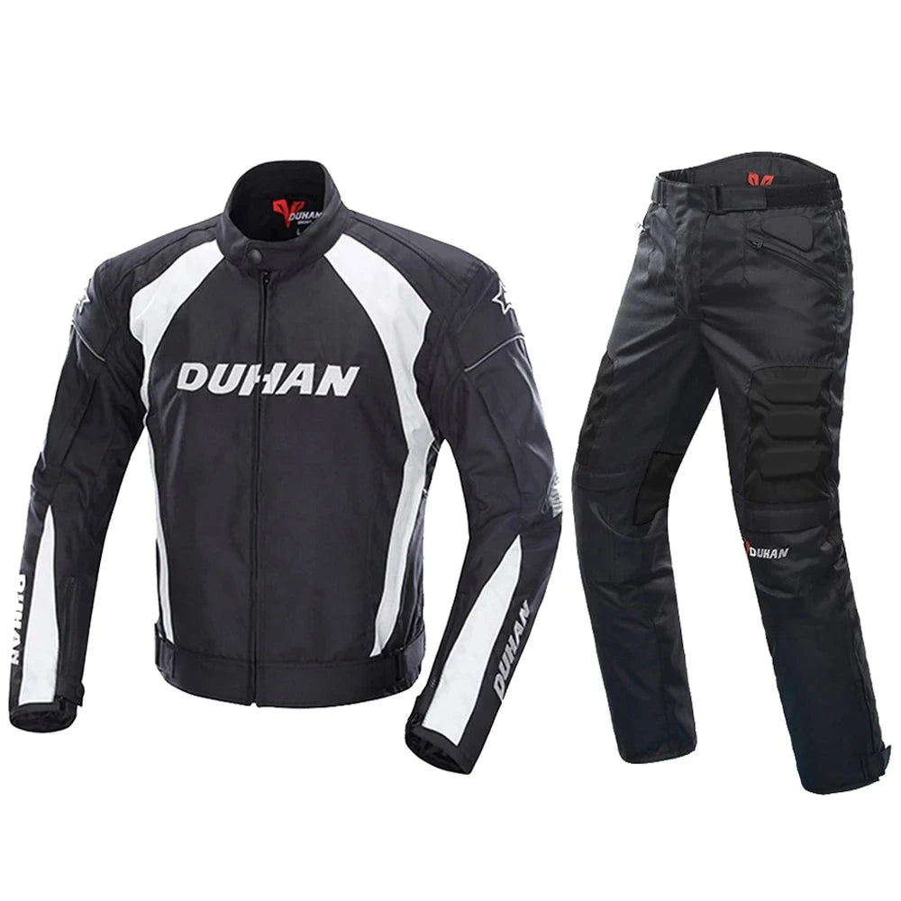 DUHAN Motorcycle Jacket Men Moto Jacket+pants Windproof Motocross Suit Cold-proof Touring Motorbike Riding Set Protective Gear  Amaijoin