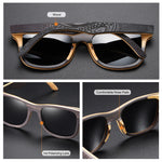 Load image into Gallery viewer, GM Luxury Skateboard Wood Sunglasses Vintage Black Frame Wooden Sunglasses Women Polarized Men&#39;s Bamboo Wood Sunglasses S5832  Amaijoin
