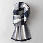 Load image into Gallery viewer, Men Pure Wool Scarf for Winter Plaid Warm Neck Scarves Classic Business 100% Wool Shawls Wraps Cashmere Long Scarf Foulard Homme  Amaijoin
