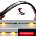 Load image into Gallery viewer, 48LED Motorcycle Light Bar Strip Tail Turn Signal Light &amp; DRL Amber White Moto Flasher Ring Fork Strip Lamp Flashing blinker 12V  Amaijoin
