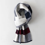 Load image into Gallery viewer, Men Pure Wool Scarf for Winter Plaid Warm Neck Scarves Classic Business 100% Wool Shawls Wraps Cashmere Long Scarf Foulard Homme  Amaijoin
