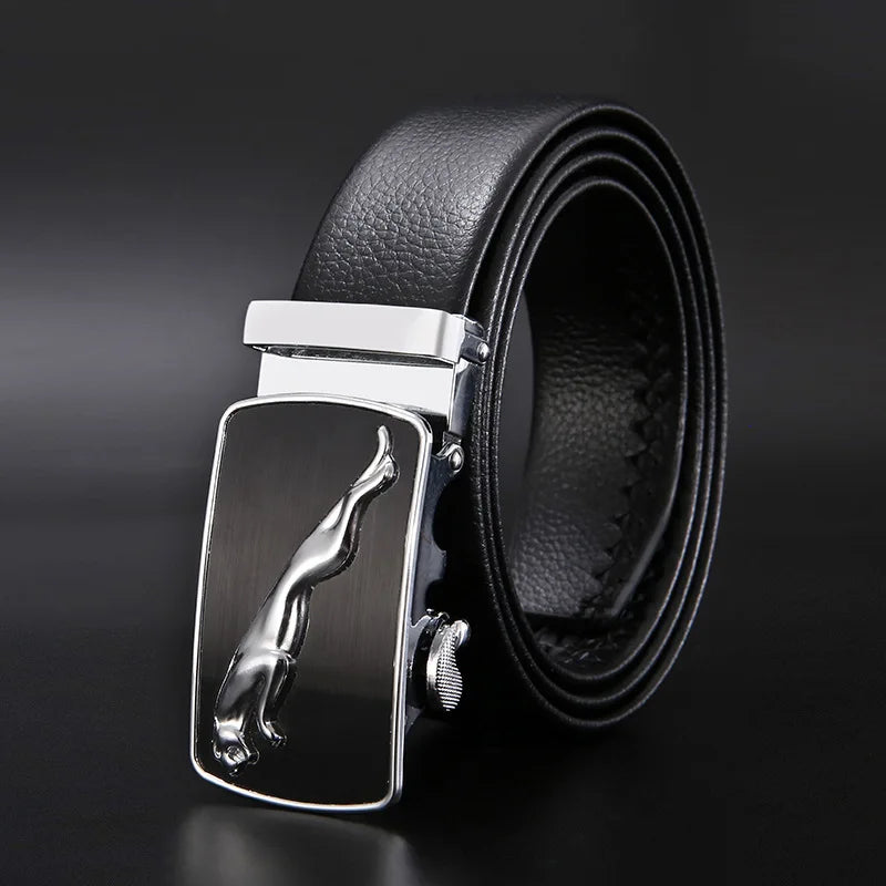 Men Belt Metal Luxury Brand Automatic Buckle Leather High Quality Belts for Men Business Work Casual Strap ZDP001A  Amaijoin