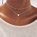 Load image into Gallery viewer, New Fashion Steampunk Dainty Circle Collier Round Minimalist Chain Pendant Necklace For Women Jewelry Gift Cheap Collar  Amaijoin
