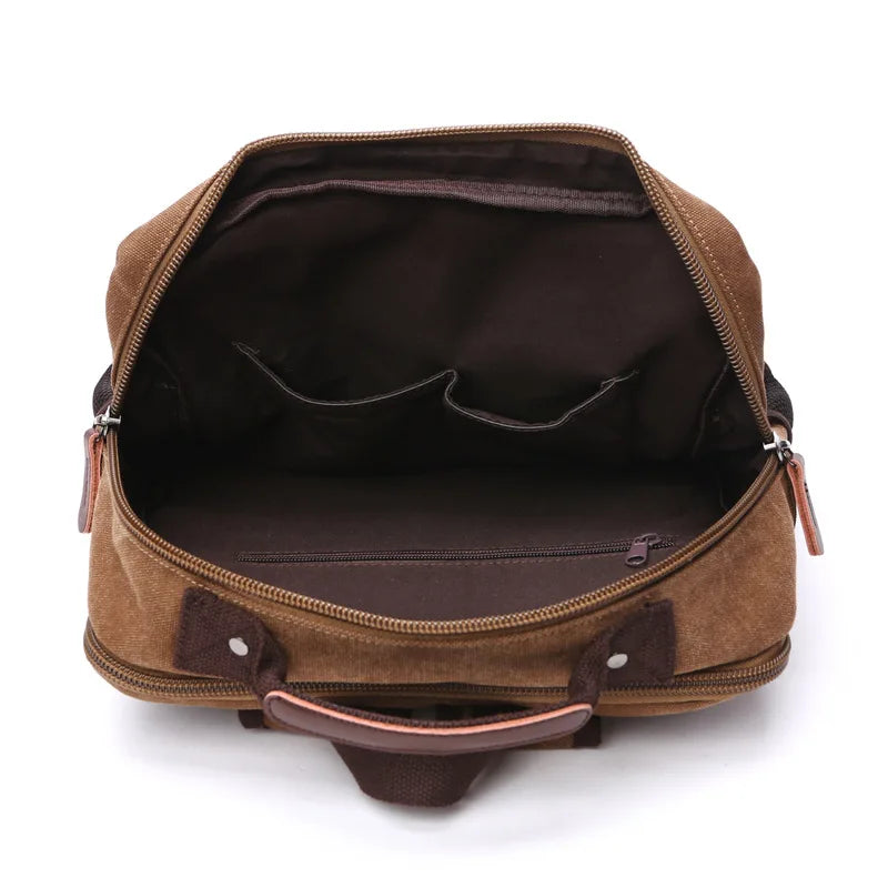 Vintage Canvas Backpack Men Large Capacity Travel Shoulder Bag High Quality Fashion Students Bag Male notebook Laptop Backpack  Amaijoin