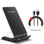 Load image into Gallery viewer, 2 in 1 15W Fast Charging Station for iPhone 14 13 12 11 XR XS X 8 Plus Airpods Pro Wireless Charger Stand For Samsung S21 S22  Amaijoin
