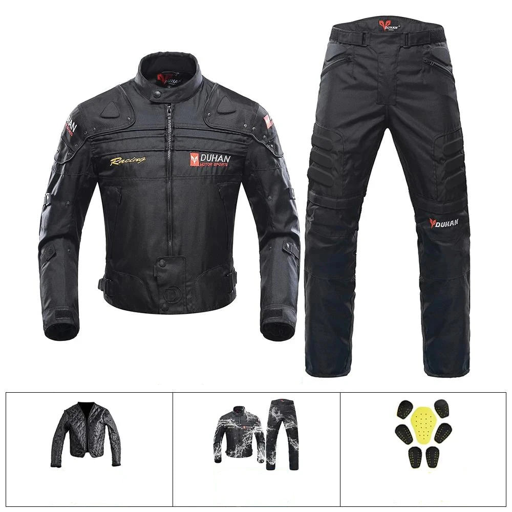 LYSCHY Winter Motorcycle Jacket Men Waterproof Motorbike Overcoat Pants Reflective Riding Jackets Windproof Suits Size S-5XL  Amaijoin