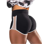 Load image into Gallery viewer, High Waist Side Hollow Out Sport Shorts Women Stitching Stretchy Trousers Plus Size Slim Fit Black Short Pants Run Exercise Yoga  Amaijoin
