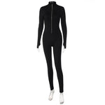 Load image into Gallery viewer, CNYISHE Fitness Outfit Female Casual Sporty Workout Zipper Jumpsuit Women Rompers Long Sleeve Skinny Activity Wear Overalls Tops  Amaijoin
