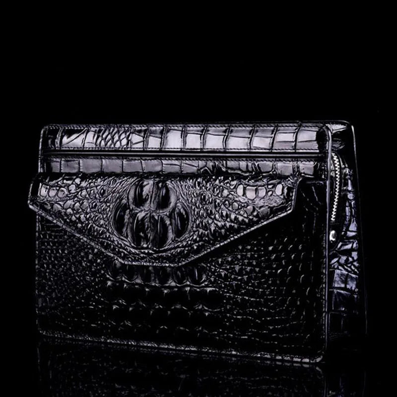 2024 New Product Trendy Fashion Clutch Real Cowhide Wallet High-Quality Crocodile Pattern Famous brand multi-function wallet  Amaijoin