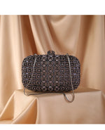 Load image into Gallery viewer, New Fashion Gold black Crystal Clutch Purse Best Designer Women’s Diamond Evening Clutches Party Purse Shoulder Messenger Bag  Amaijoin
