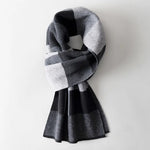 Load image into Gallery viewer, Men Pure Wool Scarf for Winter Plaid Warm Neck Scarves Classic Business 100% Wool Shawls Wraps Cashmere Long Scarf Foulard Homme  Amaijoin
