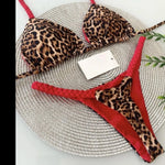 Load image into Gallery viewer, RUOTONGSEPT Swimwear Women Leopard Print Brazilian Bikini Set Sexy Thong Swimsuit Two Pieces Bathing Suit Women 2023 Beach Wear  Amaijoin
