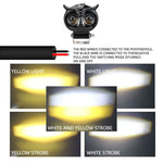 Load image into Gallery viewer, 1/2PCS Motorcycle Headlight Fog light Bar 9V-85V 12W Projector Lens Spotlight LED Light Yellow white For Car/Motorcycle 6500K  Amaijoin
