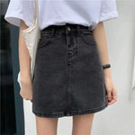 Load image into Gallery viewer, High-waisted Denim Skirt Women&#39;s 2024 New Style Sensibility Design Side Slit Skirt A- line  Amaijoin
