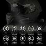 Carregue a imagem no visualizador da Galeria, NOECI GoCom4 Motorcycle Intercom Bluetooth Headset For 4 Riders Group  1500m Full-duplex Interphone IP65 Music Sharing+ FM  Amaijoin
