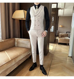 Load image into Gallery viewer, High Quality Double-Breasted Solid Mens Vest Coat Korean Style Business Slim Fit Male Waistcoat Groom Wedding Dress Suit Vests  Amaijoin
