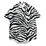 Load image into Gallery viewer, 2022 Oversized Zebra Leopard Shirt Men&#39;s Lapel Button Short Sleeve Casual Loose Fashion Hawaiian Vacation Street Shirt  Amaijoin
