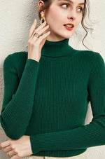 Load image into Gallery viewer, New Turtleneck Jumper Woman Knitted Blouses Fashion Ladies Sweaters Winter Thermal Striped Long Sleeve Autumn Warm Tops Bacis  Amaijoin
