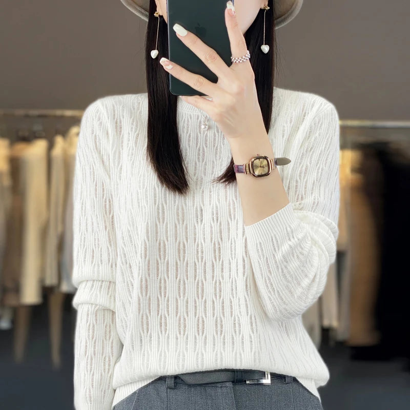 2023 Autumn and Winter Women's Cashmere Sweater Women's Pullover Knitted Cashmere Sweater Fashion Sweater Women  Amaijoin