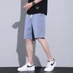 Load image into Gallery viewer, Summer Soft Cosy Lyocell Fabric Men&#39;s Denim Shorts Thin Loose Pants Drawstring Elastic Waist Korea Casual Short Plus Size M-5XL  Amaijoin
