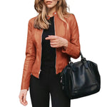 Load image into Gallery viewer, Fashion Women Outwear Jacket Suit Coat Autumn Winter Short Faux Leather Clothes  Amaijoin
