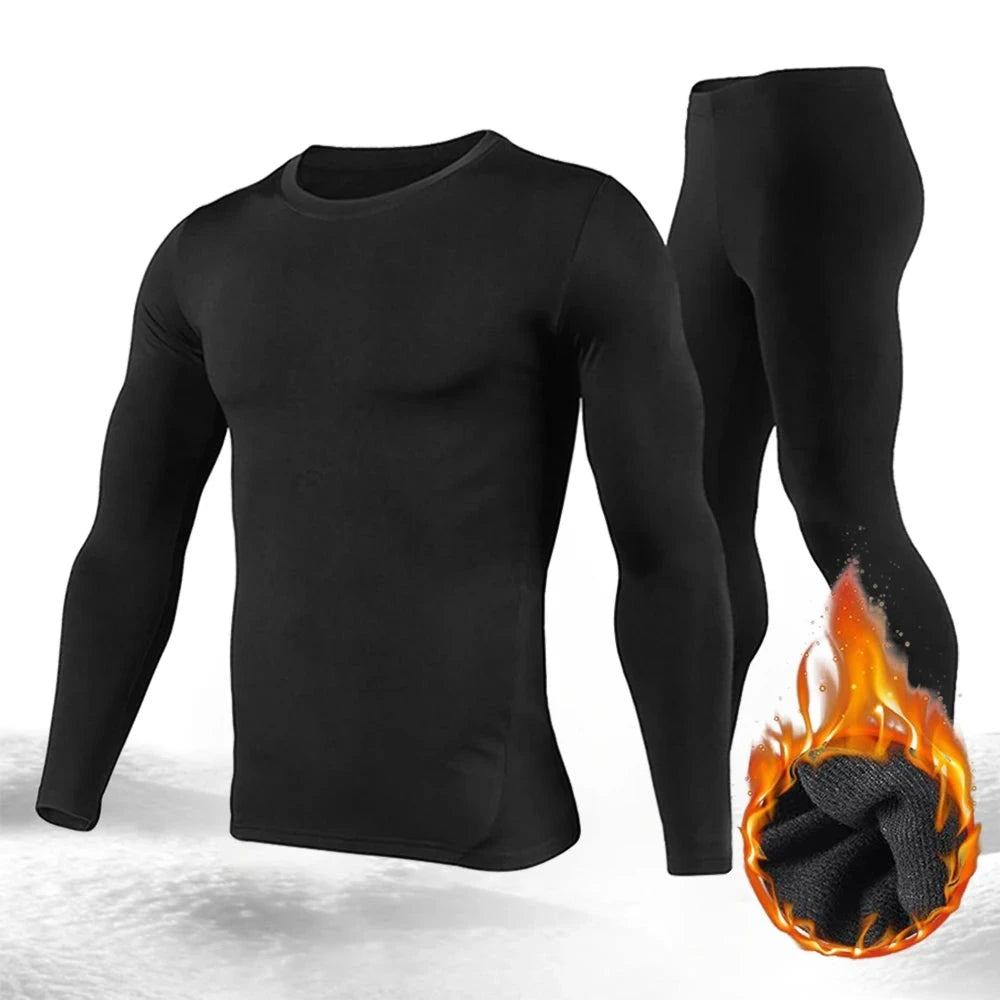 Herobiker Men's Fleece Lined Thermal Underwear Set Motorcycle Skiing Base Layer Winter Warm Long Johns Shirts & Tops Bottom Suit  Amaijoin