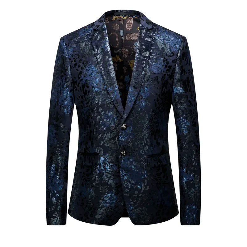 Fashion Casual Two Buttons Blazers For Men Luxury Draping Cutting Banquet Party Suits Soft Comfortable Gentleman Terno Masculino  Amaijoin