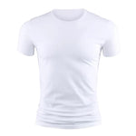 Load image into Gallery viewer, New Men&#39;s Short Sleeve T-Shirt Basic Plain Casual Gym Muscle Crew Neck T-Shirts Slim Fit Tops Tee Summer Man Clothing  Amaijoin
