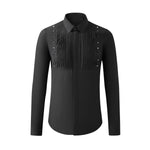 Load image into Gallery viewer, 2024 Rivet Decoration Men&#39;s Long Sleeved Shirt Slim Fit Casual Shirt Business Formal Dress Shirts Banquet Party Camisa Masculina  Amaijoin
