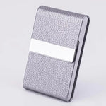 Load image into Gallery viewer, Business Card Holder PU Leather Business Card Case Name Cards Wallet Slim Metal Pocket Card Organizer Gifts for Men Women Office  Amaijoin
