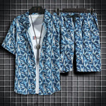 Load image into Gallery viewer, Beach Clothes For Men 2 Piece Set Quick Dry Hawaiian Shirt and Shorts Set Men Fashion Clothing Printing Casual Outfits Summer  Amaijoin
