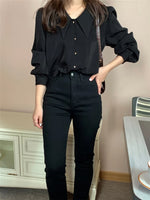 Load image into Gallery viewer, PLAZSON camisas Blouse White Shirt Fashion Women Blusas Mujer De Moda OL Style Tops Casual Ladies Long Sleeve Shirts and Blouses  Amaijoin
