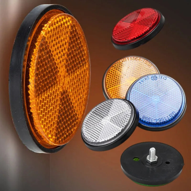 Universal Circular Safety Reflector Night Warning Safety Device Car Trucks Motorcycle ATV Bikes Bicycle Accessories  Amaijoin