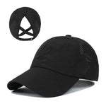 Load image into Gallery viewer, Summer Solid Color Baseball Caps Golf Wear Women Sport Leisure Cross Ponytail Hat Mesh Quick-Drying Half-Hollow Men&#39;s Peaked Cap  Amaijoin
