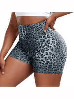 Load image into Gallery viewer, Sexy Booty Shorts Women Quick Drying Push Up Femme Shorts High Waist Workout Gym Shorts Stripe Leopard Fitness Running Shorts  Amaijoin
