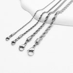 Load image into Gallery viewer, eManco 2/3/4/5MM Rope Chain Necklace Silver Color Chains Stainless Steel Never Fade Waterproof Choker Men Women Jewelry  Amaijoin
