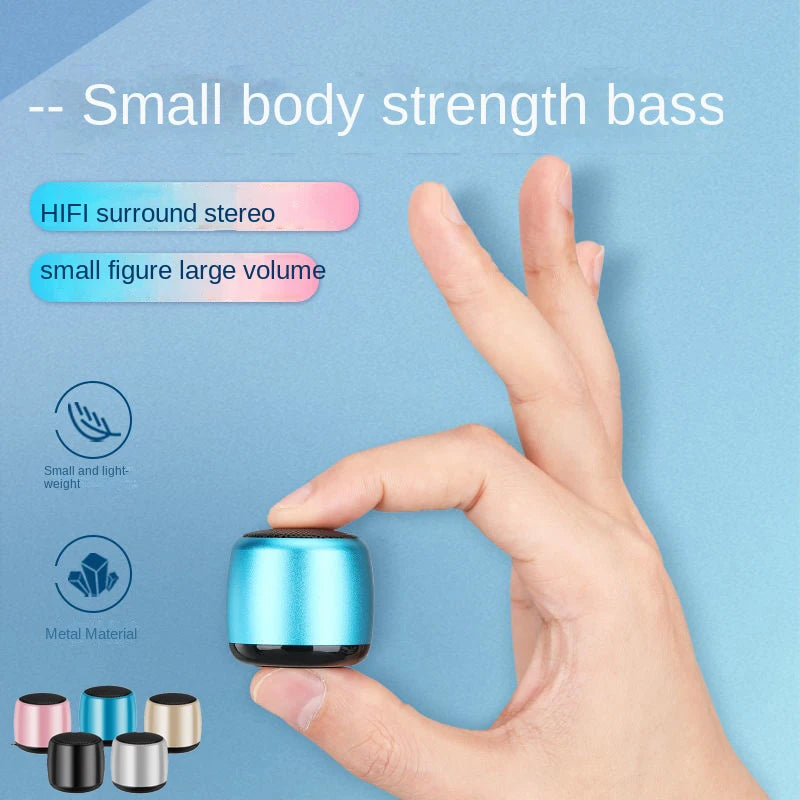 COOMAER New Arrival Small Wireless Bluetooth Portable Speaker Mini Mobile Phone Subwoofer 34mm Outdoor Portable Audio Soundbuds  Amaijoin