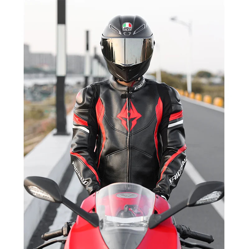 Motorcycle Coat Male Waterproof Winter Warm Racing Suit Four Seasons Motorcycle Female Windproof Rain And Fall Leather Motorcycl  Amaijoin