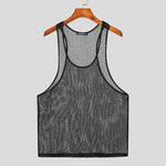 Load image into Gallery viewer, INCERUN Men Tank Tops Mesh Transparent O-neck Sleeveless Sexy Vests Streetwear Summer Breathable 2023 Fashion Men Clothing S-5XL  Amaijoin
