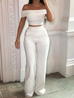 Load image into Gallery viewer, 2024 Spring Fashion Two Piece Set Women Casual Solid Slim Short High Waist Long Pants Office Lady Suits Summer Clothes for Women  Amaijoin
