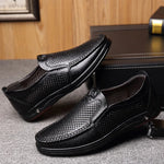 Load image into Gallery viewer, Men&#39;s Summer Loafers Shoes Genuine Leather Soft Man Casual Slip-on Cutout Shoes Cowhide Summer Loafers 2023  Amaijoin
