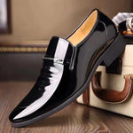 Load image into Gallery viewer, Luxury Business Oxford Leather Shoes Men Breathable Patent Leather Formal Shoes Plus Size Man Office Wedding Flats Male Black  Amaijoin
