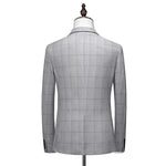 Load image into Gallery viewer, ( Jacket + Vest + Pants ) 2024 New Fashion Boutique Plaid Mens Casual Business Suit Groom Wedding Dress Formal Slim Plaid Suit  Amaijoin
