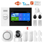 Carregue a imagem no visualizador da Galeria, PGST PG-107 Tuya Wireless Home WIFI GSM Home Security With Motion Detector Sensor Burglar Alarm System APP Control Support Alexa  Amaijoin
