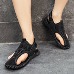 Load image into Gallery viewer, Hollow Out Men Casual Summer Shoes Non-Slip Outdoor Sandals 2023 New Leather Beach Cool Sandals Classic Male Comfortable Loafers  Amaijoin
