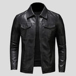 Load image into Gallery viewer, Men&#39;s Motorcycle Leather Jacket Large Size Pocket Black Zipper Lapel Slim Fit Male Spring and Autumn High Quality Pu Coat M-5Xl  Amaijoin
