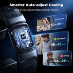 Load image into Gallery viewer, Personal Neck Fan 24H Using 7000mAh Portable Air Conditioner Rechargeable Wearable Bladeless Cooler For Outdoor Travel  Amaijoin
