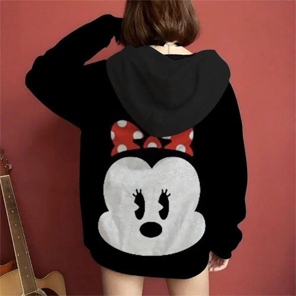 Couple Outfit Disney Hoodies Minnie Mouse Women's Casual Sweatshirt Couple Hoodie Men's Women Clothing Mickey Y2k Print Top  Amaijoin